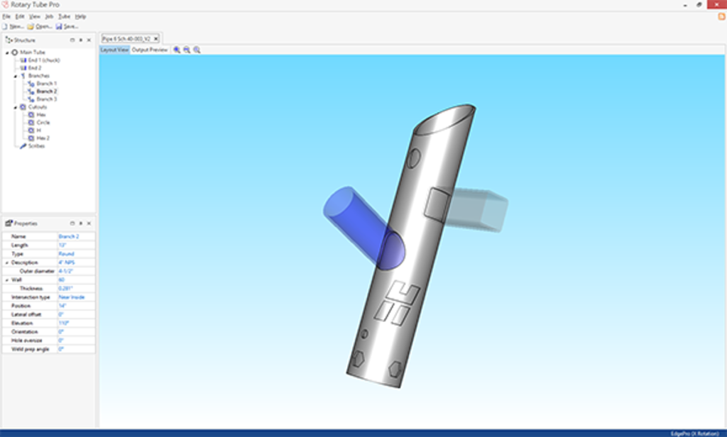 Corte de Tubos com Rotary Tube